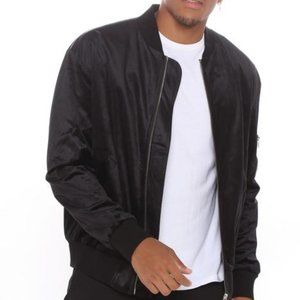 Fashion Nova Mason Velour Bomber Jacket New